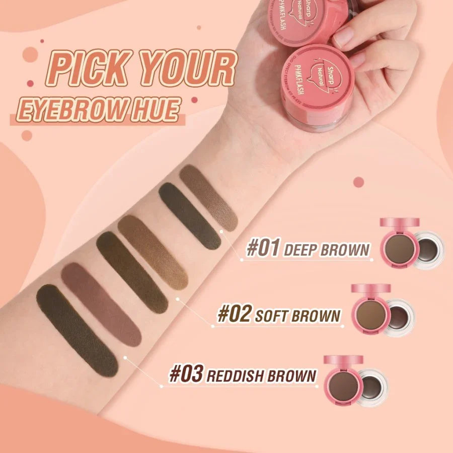 PINKFLASH PF-E22 Eyebrow Gel & Powder Kit 2 in 1 Duo Effect