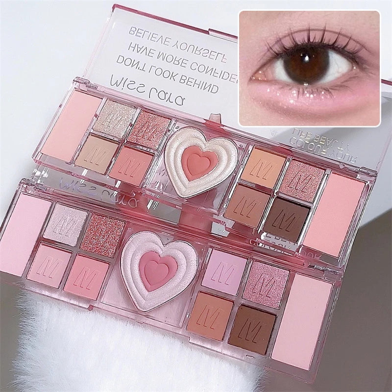 Miss Lara Color Your Life Beauty Cute Korean 12 Color Eyeshadow Palette
