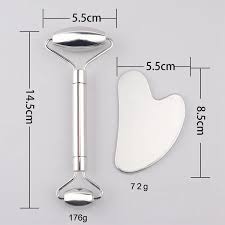 Gua Sha and Face Rollers,Metal Face Roller for Eyes Neck,Anti-aging Facial Massager